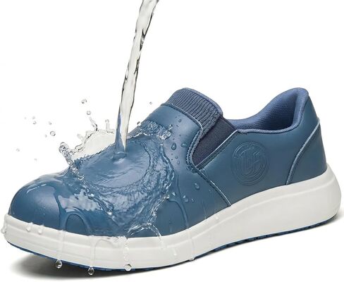 LANSNBO Non-Slip Waterproof Shoes for Women Wide Width, Slip-On Work Walking Sneakers, Arch Support Lightweight, Water & Oil Resistant for Kitchen Chefs Food Service Nurses Cleaners in Saudi Arabia