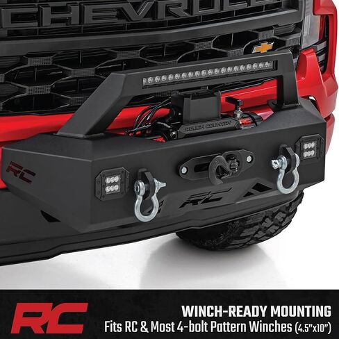 نظام تركيب ونش Rough Country EXO لسيارة Chevy Silverado 1500 (2022-2026) - يتضمن شريط إضاءة LED مقاس 20 بوصة، ومكعبات LED مزدوجة مقاس 2 بوصة، وحلقات على شكل حرف D in Kuwait