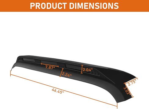 Hooke Road Wrangler Hood Protector Bug Deflector Stone Guard with Amber Running Lights for 2007-2018 Jeep Wrangler JK & JKU Unlimited 2/4 Doors in Kuwait