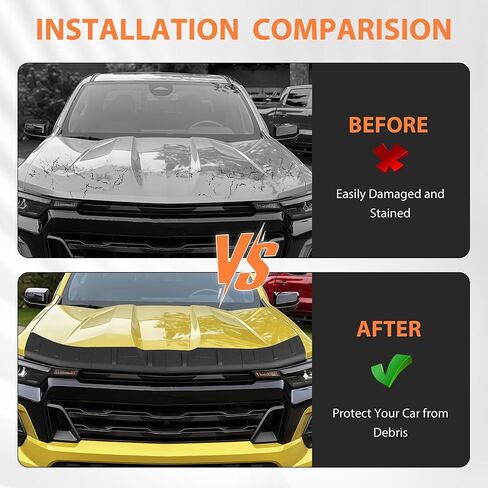 Hood Deflector Fit for Chevy Colorado 2023 2024 2025 2026 Accessories Hood Protector Bug Deflectors Offroad Bugdeflector TPE Low Profile Bug Shields Fit for Colorado 2026 2023-2025 Accessory in Saudi Arabia