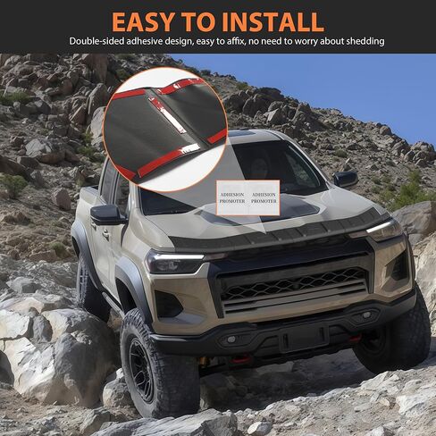 Hood Deflector Fit for Chevy Colorado 2023 2024 2025 2026 Accessories Hood Protector Bug Deflectors Offroad Bugdeflector TPE Low Profile Bug Shields Fit for Colorado 2026 2023-2025 Accessory in Saudi Arabia