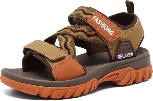 Kids Hiking Sport Sandals with Back Strap Adjustable Athletic Orthopedic Walking Sandals for Boys Girls with Arch Support , Comfortable Soft Water Sandals for Summer Outdoor Footbed Schools Play Shoes in Saudi Arabia
