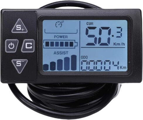 Electric Bike LCD Display, S861 Electric Scooter Speedometer LCD Panel Screen Replacement with SM Connector for Cycling Bicycle Scooter Modification in Saudi Arabia