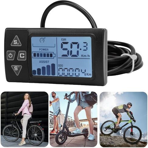 Electric Bike LCD Display, S861 Electric Scooter Speedometer LCD Panel Screen Replacement with SM Connector for Cycling Bicycle Scooter Modification in Saudi Arabia