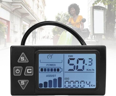 Electric Bike LCD Display, S861 Electric Scooter Speedometer LCD Panel Screen Replacement with SM Connector for Cycling Bicycle Scooter Modification in Saudi Arabia