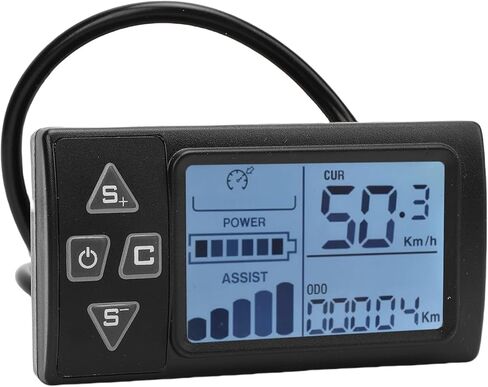 Electric Bike LCD Display, S861 Electric Scooter Speedometer LCD Panel Screen Replacement with SM Connector for Cycling Bicycle Scooter Modification in Saudi Arabia