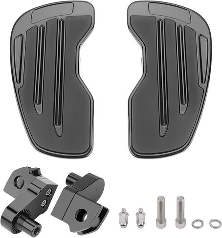 Driver Footboards Front Footpegs Compatible with Kawasaki Eliminator 500 2024 2025 Accessories Motorcycle Wide highway pegs, Black in Saudi Arabia