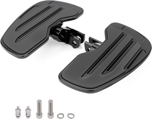 Driver Footboards Front Footpegs Compatible with Kawasaki Eliminator 500 2024 2025 Accessories Motorcycle Wide highway pegs, Black in Saudi Arabia