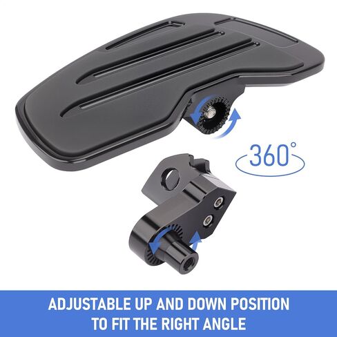 Driver Footboards Front Footpegs Compatible with Kawasaki Eliminator 500 2024 2025 Accessories Motorcycle Wide highway pegs, Black in Saudi Arabia