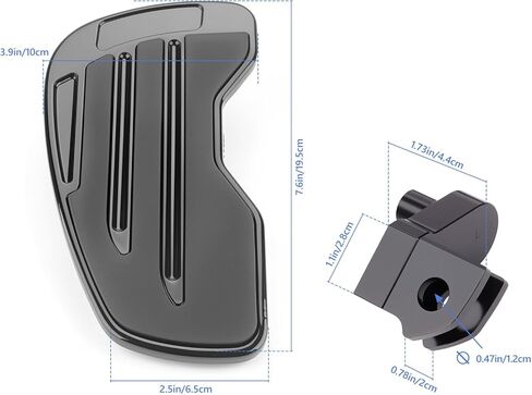 Driver Footboards Front Footpegs Compatible with Kawasaki Eliminator 500 2024 2025 Accessories Motorcycle Wide highway pegs, Black in Saudi Arabia