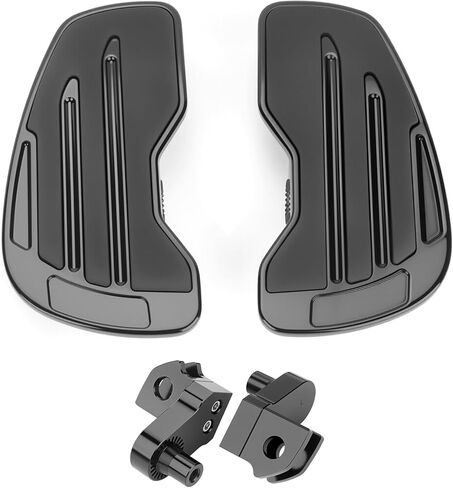 Driver Footboards Front Footpegs Compatible with Kawasaki Eliminator 500 2024 2025 Accessories Motorcycle Wide highway pegs, Black in Saudi Arabia