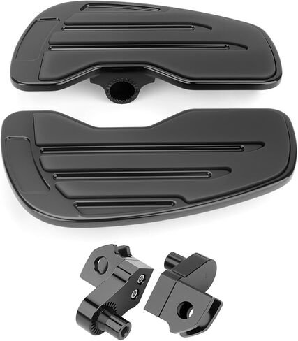 Driver Footboards Front Footpegs Compatible with Kawasaki Eliminator 500 2024 2025 Accessories Motorcycle Wide highway pegs, Black in Saudi Arabia
