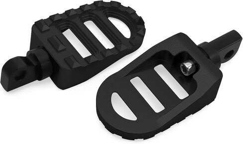 Wide Foot Pegs MX Offroad Footrest Mini Floorboards for Harley Dyna Street Bob Fatboy Sportster Iron 883 Touring Street Glide Road King (Black, Small) in Saudi Arabia