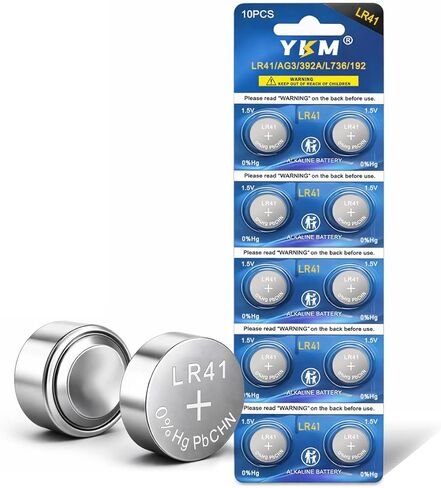 YKM 20 Pack LR41 AG3 SR41 384 392 L736f L736c Batteries for Bow Sight Light Watch Thermometer 1.5V Alkailine Button Batteries in Kuwait