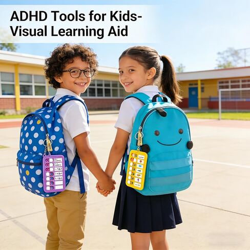 أدوات ADHD للأطفال، 6 قطع من لوحة الجدول الزمني المرئية مع بطاقات قابلة للفصل، لوحة تذكير محمولة لكبار السن، قائمة مهام التخطيط اليومي، قلادة حقيبة in Kuwait