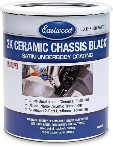 إيستوود 2K هيكل سيراميك طلاء ساتان تحت الطلاء | طلاء أسود عالي الجودة مقاوم للمواد الكيميائية بتكنولوجيا النانو للمركبات | يتطلب منشطًا بطيئًا/متوسطًا | 1 جالون in Kuwait