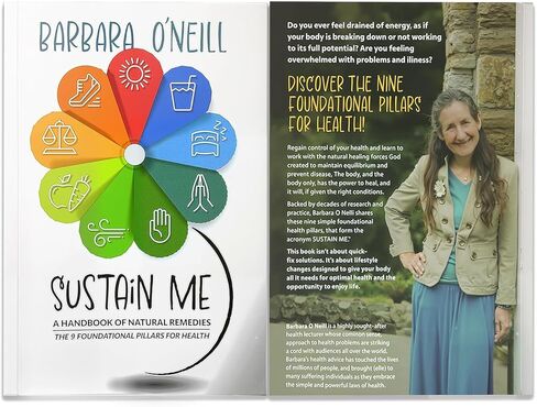 كتاب Sustain Me Book Barbara O'neill، مقاس 6 × 8 بوصات، كتاب العلاجات العشبية الكامل ودليل الصحة الشامل، منظمو العلاجات العشبية in Kuwait