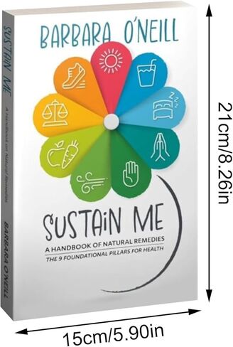 كتاب Sustain Me Book Barbara O'neill، مقاس 6 × 8 بوصات، كتاب العلاجات العشبية الكامل ودليل الصحة الشامل، منظمو العلاجات العشبية in Kuwait