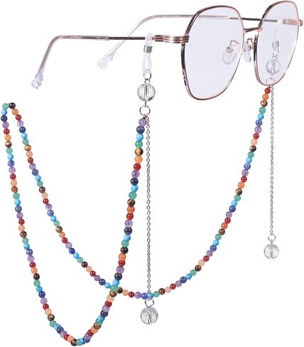 Nupuyai Crystal Stone Beaded Eyeglass Chain for Women, Sunglasses Face Mask Chain Eyeglass Cord Chain in Saudi Arabia