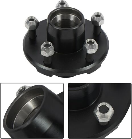 labwork Pre-Assembled 5 on 4.5 Inch Trailer Hub Bearing Kit with 1 Inch Square BT8 Spindle Set of 2 in Saudi Arabia