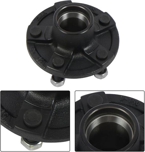 labwork Pre-Assembled 5 on 4.5 Inch Trailer Hub Bearing Kit with 1 Inch Square BT8 Spindle Set of 2 in Saudi Arabia