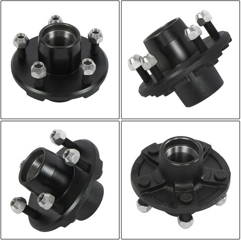 labwork Pre-Assembled 5 on 4.5 Inch Trailer Hub Bearing Kit with 1 Inch Square BT8 Spindle Set of 2 in Saudi Arabia
