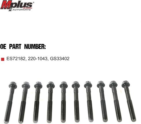 MPLUS ES72182 Head Bolt Set Compatible with 1991-2009 for Toyota 2.4L 2.7L DOHC 2RZFE 2TZFE 2TZFZE 2TRFE in Saudi Arabia