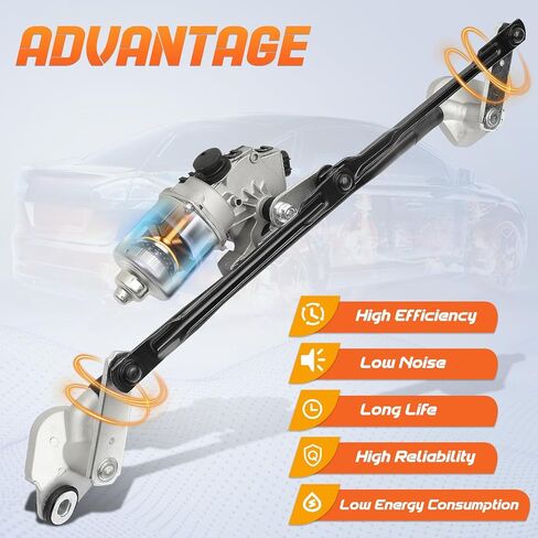 602-714AS Front Windshield Wiper Motor and Linkage Assembly Compatible with Hyundai Santa Fe 2009-2012# 602714AS, 981200W000, 432054, 981100W000, 8511004040 in Saudi Arabia