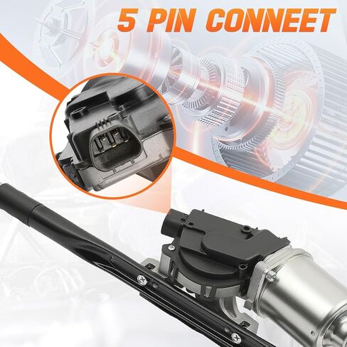 602-714AS Front Windshield Wiper Motor and Linkage Assembly Compatible with Hyundai Santa Fe 2009-2012# 602714AS, 981200W000, 432054, 981100W000, 8511004040 in Saudi Arabia