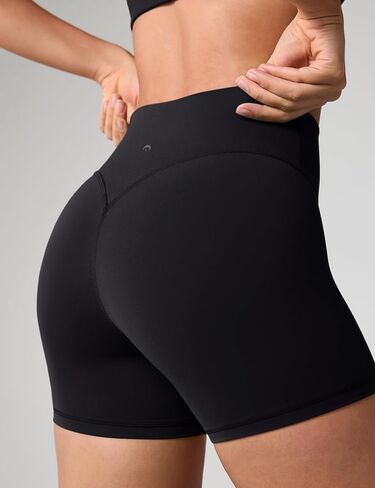 Hugcurve شورت بدون درزات أمامية عالي الخصر للتمرين للنساء، مقاس 4 بوصات، سراويل قصيرة للتحكم في البطن، سراويل قصيرة ناعمة لليوجا والجيم in Kuwait