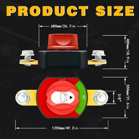 الجانب آخر بطارية مفتاح فصل 12 فولت-48 فولت 300A بطارية الطاقة المعزل قطع إيقاف التبديل لسيارة RV قارب ATV UTV المركبات in Kuwait