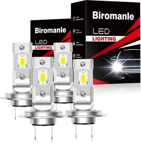 متوافق مع 2014 2015 2016 2017 2018 2019 2020 2021 2022 Ram ProMaster 1500 2500 3500 Hi/Lo Beam Bulb، H7 Hi/Lo Beam، 6000k ضوء أبيض، مصابيح إشارة الانعطاف (عبوة من 4) in Saudi Arabia