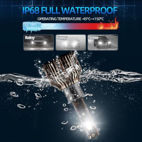 Compatible For Hyundai Sonata 2002 2003 2004 2005 2006 2007 2008 2009 Light Bulbs, High Low Beams Light Bulbs, 30000LM 400% Brightness, 6000K White, Plug and Play, Pack of 4 in Saudi Arabia