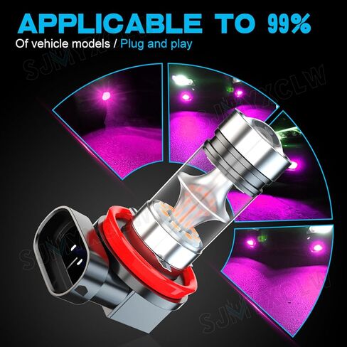 c, H8 H9 H11 Fog Lights, Purple Fog Lamps DRL Turn Signals Lights for Off Road,50,000+ HRS, Pack of 2 in Saudi Arabia