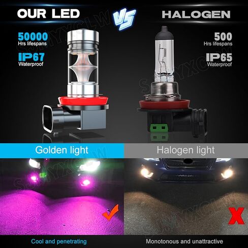 c, H8 H9 H11 Fog Lights, Purple Fog Lamps DRL Turn Signals Lights for Off Road,50,000+ HRS, Pack of 2 in Saudi Arabia