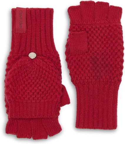 Calvin Klein womens Chunky Waffle Knit Flip Top Gloves in Saudi Arabia