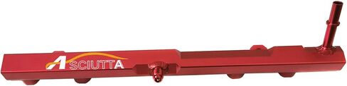 Billet Aluminum Fuel Rail Compatible with 1991-2002 Jeep Wrangler Cherokee 2.5L 4 Cylinder with -8orb rail bore (Red) in Saudi Arabia