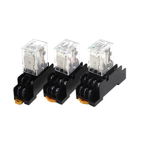 مفتاح مرحل متوسط ​​كهرومغناطيسي ملف مصغر مع قاعدة LED MY2NJ/3NJ/3NJ HH52P AC110V in Saudi Arabia