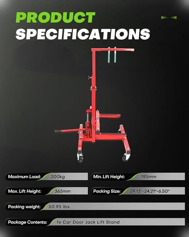 SCITOO Autobody موبايل المتداول الباب الوفير جاك حامل دوللي in Kuwait