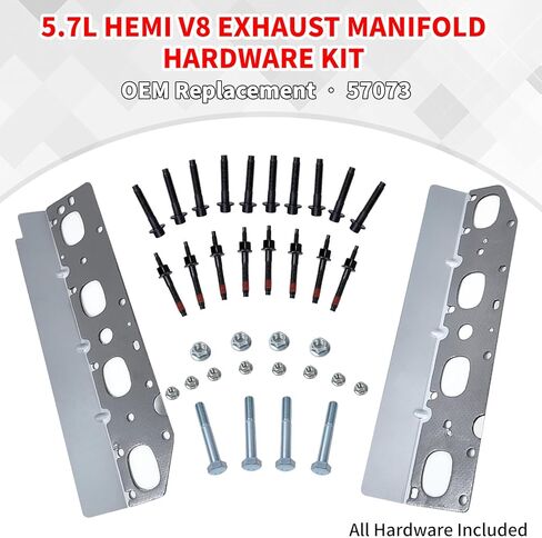 57073 مجموعة أدوات وحشايا العادم لـ 5.7 لتر HEMI V8 – كرايسلر أسبن، دودج دورانجو، رام 1500 2500 3500، جيب جراند شيروكي – يستبدل 57073، 5045495AA، 5045496AA، 6509863AA، 6510141AA in Saudi Arabia