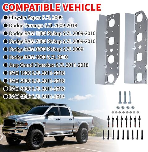 57073 مجموعة أدوات وحشايا العادم لـ 5.7 لتر HEMI V8 – كرايسلر أسبن، دودج دورانجو، رام 1500 2500 3500، جيب جراند شيروكي – يستبدل 57073، 5045495AA، 5045496AA، 6509863AA، 6510141AA in Saudi Arabia