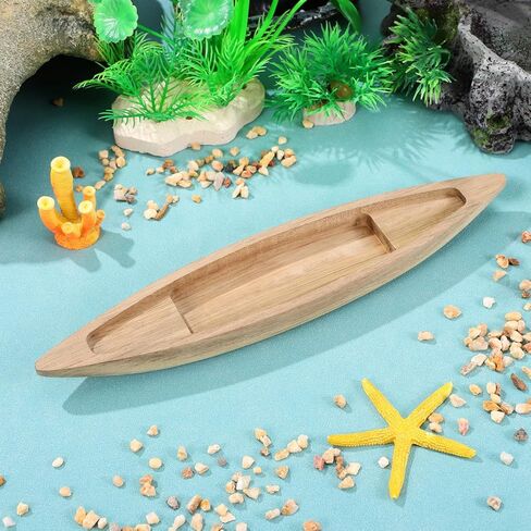 DECHOUS Wooden Boat Decor Rustic Small Unfinished Wooden Sailboat Model Craft for Nautical Home Office Decoration, 10 Inch in Saudi Arabia