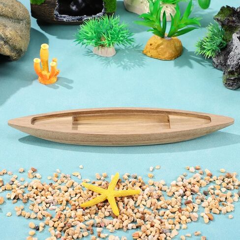 DECHOUS Wooden Boat Decor Rustic Small Unfinished Wooden Sailboat Model Craft for Nautical Home Office Decoration, 10 Inch in Saudi Arabia