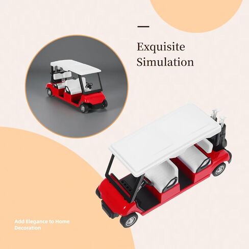 Milisten Diecast عربة جولف صغيرة قابلة للجمع، دعامة لعربة الجولف لديكور المنزل، تصميم واقعي يعزز الخبرة in Saudi Arabia