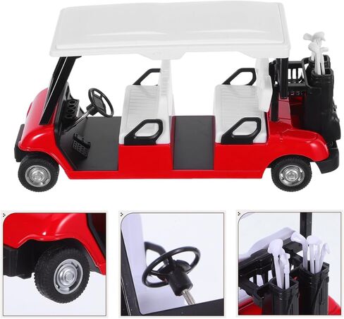 Milisten Diecast عربة جولف صغيرة قابلة للجمع، دعامة لعربة الجولف لديكور المنزل، تصميم واقعي يعزز الخبرة in Saudi Arabia