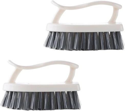 PartyKindom 2pcs Shower and Floor Cleaning Brush Set with Hard Bristles and Handles for Bathroom, Toilet, Kitchen, and Shoe Cleaning Household Use in Saudi Arabia