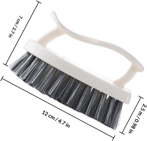 PartyKindom 2pcs Shower and Floor Cleaning Brush Set with Hard Bristles and Handles for Bathroom, Toilet, Kitchen, and Shoe Cleaning Household Use in Saudi Arabia