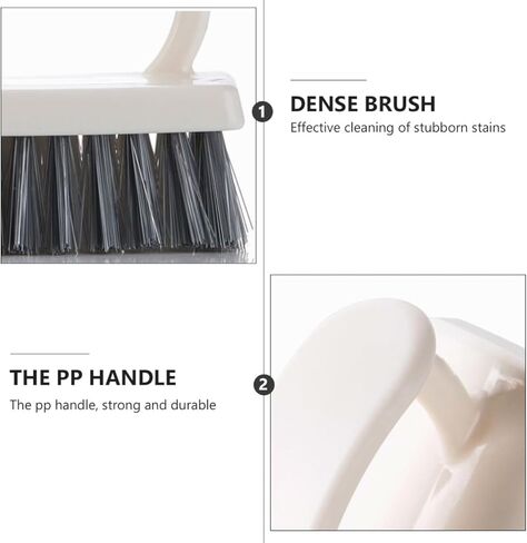 PartyKindom 2pcs Shower and Floor Cleaning Brush Set with Hard Bristles and Handles for Bathroom, Toilet, Kitchen, and Shoe Cleaning Household Use in Saudi Arabia