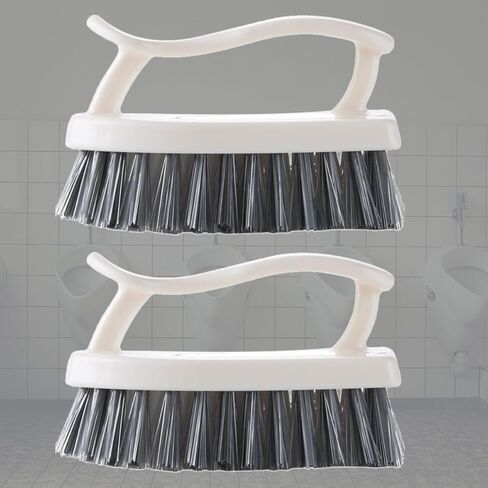 PartyKindom 2pcs Shower and Floor Cleaning Brush Set with Hard Bristles and Handles for Bathroom, Toilet, Kitchen, and Shoe Cleaning Household Use in Saudi Arabia