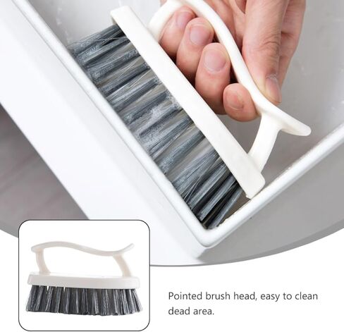 PartyKindom 2pcs Shower and Floor Cleaning Brush Set with Hard Bristles and Handles for Bathroom, Toilet, Kitchen, and Shoe Cleaning Household Use in Saudi Arabia